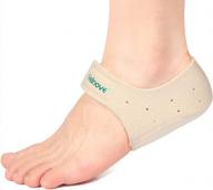 welnove ivory heel protectors - 2 medium cups with cushions for pain relief from spur, plantar fasciitis, tendinitis and cracked heels logo