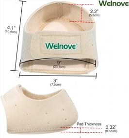 img 3 attached to Welnove Ivory Heel Protectors - 2 средние чашки с подушками для облегчения боли при шпорах, подошвенном фасциите, тендините и трещинах на пятках