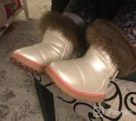 img 1 attached to Fur Lined Winter Boots Shoes For Toddler Girls By LONSOEN review by Amy Taylor