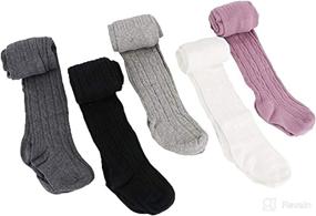 img 2 attached to 👶 Cute Baby Girls Knit Tights: Adorable Infant Leggings and Footed Stocking Pants by LANBAOSI