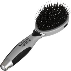 img 3 attached to 🐶 BioSilk for Pets: Porcupine Dog Pin Brush with Built-In Comb - Effective Mat & Tangle Remover, Ideal for Long or Short Haired Dogs