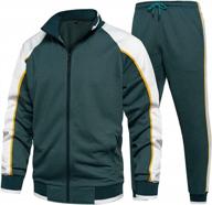 stay cozy and stylish: toloer men's full zip activewear tracksuit for sports and casual wear логотип