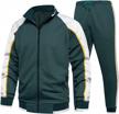 stay cozy and stylish: toloer men's full zip activewear tracksuit for sports and casual wear logo