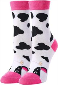 img 3 attached to Crazy Cute Zmart Unicorn Llama Crew Socks For Girls - Soft And Comfy Cotton Socks For Kids