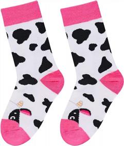 img 2 attached to Crazy Cute Zmart Unicorn Llama Crew Socks For Girls - Soft And Comfy Cotton Socks For Kids