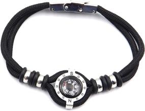 img 3 attached to DETUCK Navigation Compass Charm Bracelet With Detachable Charm - Perfect Jewelry Gift With Gift Wrap Option