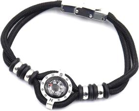 img 4 attached to DETUCK Navigation Compass Charm Bracelet With Detachable Charm - Perfect Jewelry Gift With Gift Wrap Option