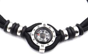 img 1 attached to DETUCK Navigation Compass Charm Bracelet With Detachable Charm - Perfect Jewelry Gift With Gift Wrap Option