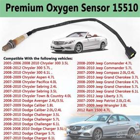 img 2 attached to LIYYOO 15510 Sensor Upstream Downstream, Compatible with Chrysler Dodge Jeep Mercedes-Benz Mitsubishi Replacement, #15510 56028995AA 56029050AA 7B0906265