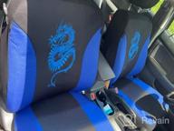 img 1 attached to AUTOYOUTH Airbag Compatible Universal Fit Car Seat Covers 9PCS - Blue Tiger Pattern For Full Set Protection. review by Brandon Carraway