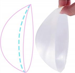 img 2 attached to Round Silicone Breast Prosthesis Padding Enhancers - HIPLAYGIRL Concave Bra Inserts For Breast Forms