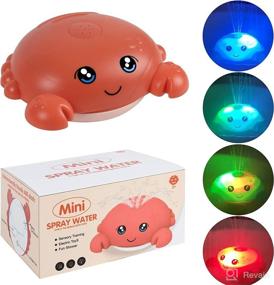 img 3 attached to 🦀 Orange Leipal Crab Baby Bath Toys - Light Up Sprinkler Water Bathtub Toys for Toddlers and Kids - Interactive Water Bath Toy for Boys and Girls