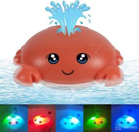 img 4 attached to 🦀 Orange Leipal Crab Baby Bath Toys - Light Up Sprinkler Water Bathtub Toys for Toddlers and Kids - Interactive Water Bath Toy for Boys and Girls