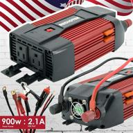 audiotek 900w power inverter dc 12v ac 110v car converter with fast usb ports: efficient charge on the go! logo