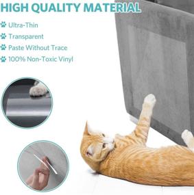 img 2 attached to 🐱 Sioloc Cat Scratch Tape: Furniture Protector for Couch, 10 Pcs Anti-Scratch Sticky Tape and Sofa Guard - Deterrent and Protector from Cats