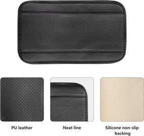 img 2 attached to 🚗 Universal PU Leather Car Armrest Cover: Waterproof Arm Rest Cushion Protector Pad for SUV/Truck/Car - JAVMOO Auto Center Console Cover, Vehicle Interior Accessories