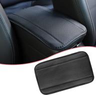 🚗 universal pu leather car armrest cover: waterproof arm rest cushion protector pad for suv/truck/car - javmoo auto center console cover, vehicle interior accessories логотип