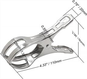 img 2 attached to Keep Your Beach Adventures Secure With WEBI 5-Pack Stainless Steel Towel Clips