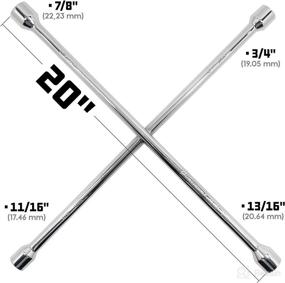 img 3 attached to Powerbuilt 940559 20-Inch Universal Lug Wrench: Efficient Tool for Easy Tire Changes