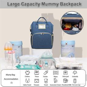 img 2 attached to 🎒 Diaper Bag Backpack with Changing Station - Essential Newborn Must-Haves for Baby Boys and Girls - Waterproof Mommy Bag with Stroller Hook - Baby Shower Gift - Travel Bags for Mom and Dad - Blue