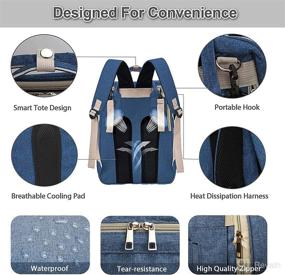 img 1 attached to 🎒 Diaper Bag Backpack with Changing Station - Essential Newborn Must-Haves for Baby Boys and Girls - Waterproof Mommy Bag with Stroller Hook - Baby Shower Gift - Travel Bags for Mom and Dad - Blue