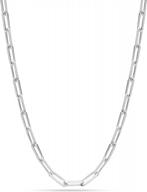 итальянские украшения lecalla: ожерелье-цепочка со звеньями из стерлингового серебра для женщин, мужчин и подростков — доступно в 3 размерах (3 мм, 3,5 мм, 4,5 мм) и 4 длинах (16, 18, 20, 24 дюйма) логотип
