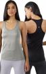 2 pack of yogalicious ultra soft lightweight racerback tank tops - perfect for yoga! logo