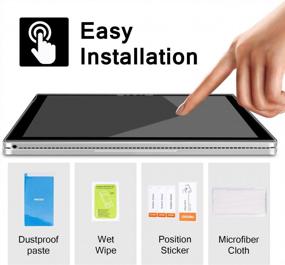 img 3 attached to 📱 Мегоо защитное стекло из закаленного стекла для Surface Pro 5, 6, 2017 и Pro 4 - Ультра прозрачное, высокая реакция, 12,3 дюйма
