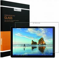 📱 megoo tempered glass screen protector for surface pro 5, 6, 2017, and pro 4 - ultra clear, high response, 12.3 inch logo