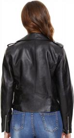 img 1 attached to Fahsyee Faux Leather Motorcycle Jacket For Women - Lightweight And Stylish Plus Size Moto Biker Coat For A Chic Vegan Look