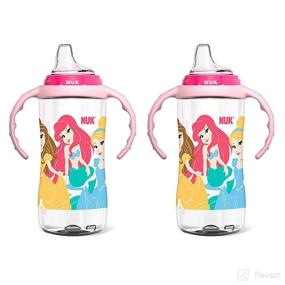 img 4 attached to Disney Princess Large Learner Cup 👑 with NUK, 10oz - Pack of 2