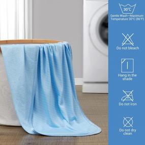 img 1 attached to Stay Cool & Sleep Better With LUXEAR Double-Sided Cooling Blanket For Night Sweats & Hot Sleepers - Lightweight, Breathable & Machine Washable