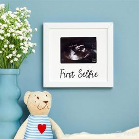 img 2 attached to 👶 Baby Sonogram Picture Frame: Preserve Your First Selfie in a 4 x 3 Ultrasound Photo (7 x 6.5 In, White)