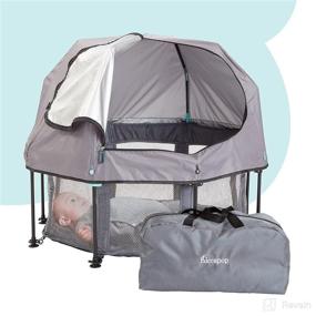 img 4 attached to 🏕️ Hiccapop MiniPod Baby Dome with Portable Bed & Beach Tent for On-the-Go Adventures – Protects Baby from Sun, Wind, and Bugs; Lightweight & Versatile for Indoor and Outdoor Use