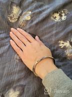 img 1 attached to 🌙 Moon and Sand Open Twisted Bangle Bracelet: Stainless Steel, Adjustable Sizes review by Karen Mogel