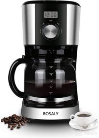 img 4 attached to ☕ BOSALY 12-Cup Programmable Drip Coffee Maker with Glass Carafe - Multiple Brew Strength and Keep Warm Feature