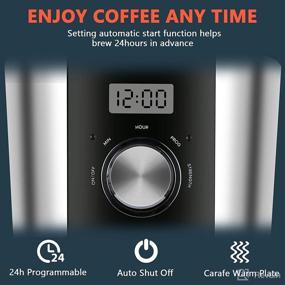 img 2 attached to ☕ BOSALY 12-Cup Programmable Drip Coffee Maker with Glass Carafe - Multiple Brew Strength and Keep Warm Feature