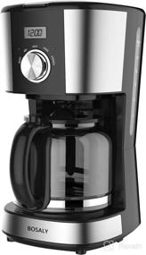 img 3 attached to ☕ BOSALY 12-Cup Programmable Drip Coffee Maker with Glass Carafe - Multiple Brew Strength and Keep Warm Feature