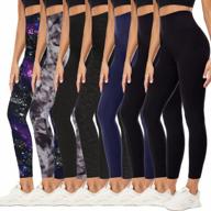 yolix 7 pack of black high waisted leggings for women - ultimate softness and flexibility for yoga and workouts логотип
