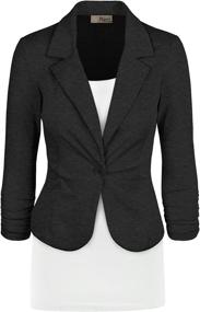 img 2 attached to Womens Casual Office Blazer Jacket Women's Clothing : Suiting & Blazers
