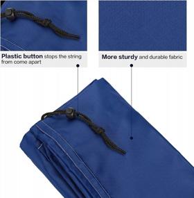 img 1 attached to Большой синий нейлоновый мешок для белья из 2 упаковок - машинная стирка, удобный органайзер для грязной одежды для корзины или корзины для белья, вмещает до 4 загрузок белья