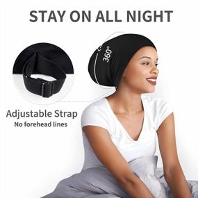 img 1 attached to Get Restful Sleep And Tangle-Free Hair With Our Satin Lined Hair Bonnet - Adjustable, Comfortable And Durable