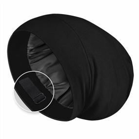 img 4 attached to Get Restful Sleep And Tangle-Free Hair With Our Satin Lined Hair Bonnet - Adjustable, Comfortable And Durable