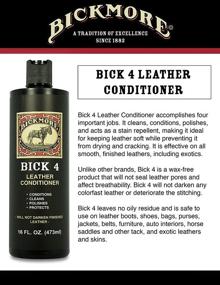 img 2 attached to Bick 4 Leather Conditioner and Cleaner - 16 oz - Non-Darkening Formula - For Colored & Natural Leather Apparel, Furniture, Jackets, Shoes, Auto Interiors, Bags & More!