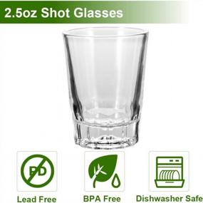 img 3 attached to 12-Pack YULEER 2.3Oz Clear Whiskey Shot Glasses Set For Drinking Spirits