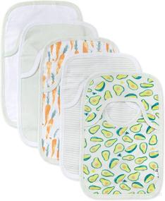 img 4 attached to 🐝 Burt's Bees Baby Unisex-Baby Bibs: Lap-Shoulder Drool Cloths, 100% Organic Cotton with Terry Towel Backing for Ultimate Absorbency