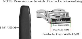 img 2 attached to Ratchet Buckle Adjustable Silver Chrome Men's Accessories