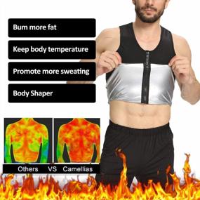 img 1 attached to Men'S NonEcho Sweat Sauna Waist Trainer Vest With Zipper - Body Shaper And Workout Tank Top For Enhanced Training Results