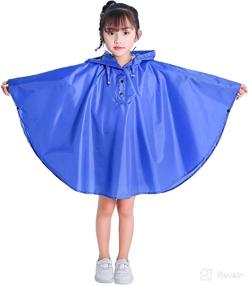 img 4 attached to 🌧️ Spmor Kids Rain Poncho Hooded Jacket Rain Coat: Weather-Ready Protection for Kids