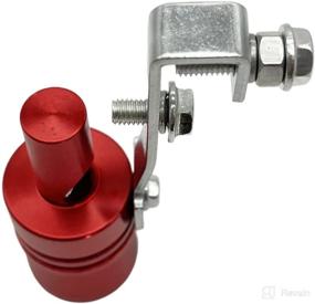 img 1 attached to HYXUAN 2PCS Universal Aluminum Turbo Sound Whistle Exhaust Muffler Pipe BOV Blow-Off Valve Simulator (XL-Red)